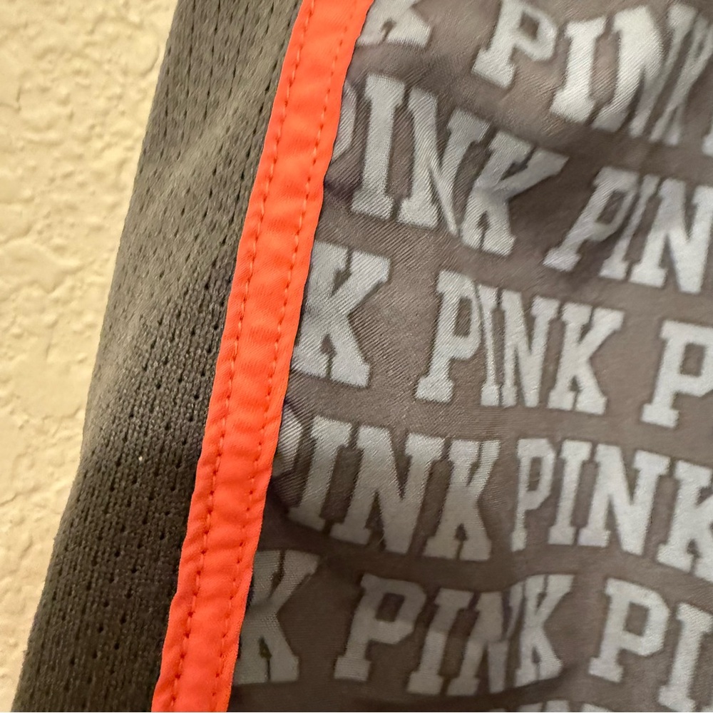 PINK Victoria's Secret LARGE Gray and Pink Athletic Shorts - Picture 3 of 9
